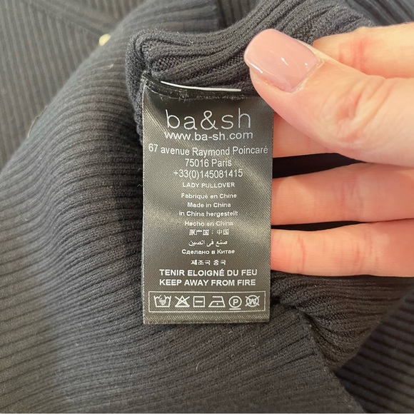 NWT•Ba&sh•Boby Jumper Top•Black•Size L - Picture 6 of 8